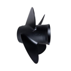 Alternative view of 40-140hp Johnson Evinrude ETEC Propeller 4 Blade Aluminium Prop