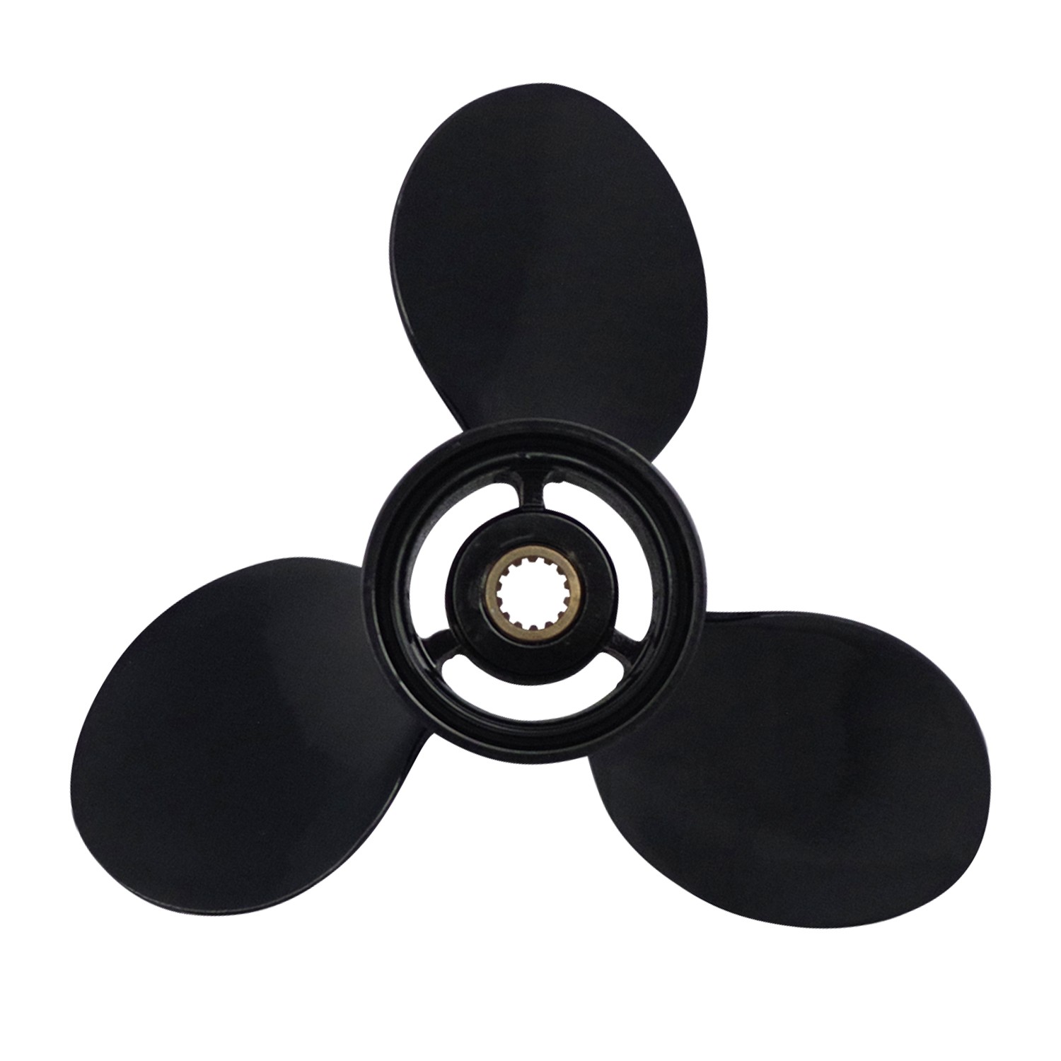 thumbnail image 2 of Outboard Propeller For Tohatsu Mercury 9.9hp 15hp 20hp Boat Aluminum A Screw 3 Blade 14 Spline Marine Engine Part 2 of 11