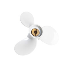 Alternative view of Ozpropeller to suit 2 Stroke 4A & 5C Pre 1992 Yamaha / Mariner Propeller 3 Blade Shear Pin Drive type Aluminium Prop