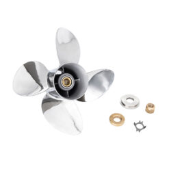 Alternative view of OZPRO-E4 Mercruiser 4 Blade Stainless-Steel High-Performance Propeller Prop Suits Alpha 1 & Bravo 1
