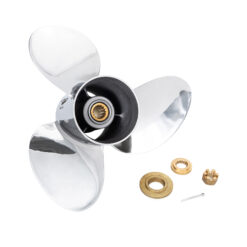 Alternative view of OZALL-E3 to suit 90-300hp Johnson Evinrude G1 3 Blade Stainless Steel Propeller High Performance Prop