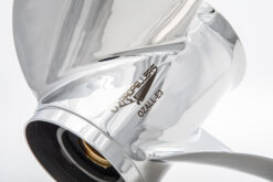 Alternative view of OZALL-E3 Suits Mercury Mariner 90-115-135-150-175-200-220-225-250-300hp 3 Blade Stainless-Steel High-Performance Propeller Prop