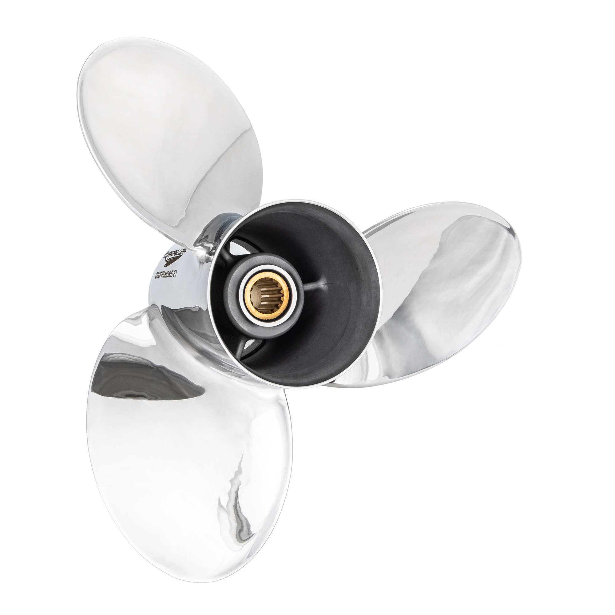 OZOFFSHORE-E3 to suit Yamaha 150 175 200 220 225 250 300hp 3 Blade Stainless Steel Propeller High Performance Prop