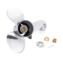 Alternative view of OZALL-E3 to suit Tohatsu 4 Stroke BFT 115-150-200-225-250hp 3 Blade Stainless Steel Propeller High Performance Prop
