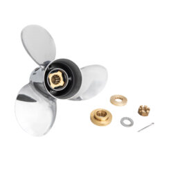 Alternative view of OZMER-C3 Suits Yamaha T25-30b-40-50-60hp Propeller 3 Blade Stainless Steel prop