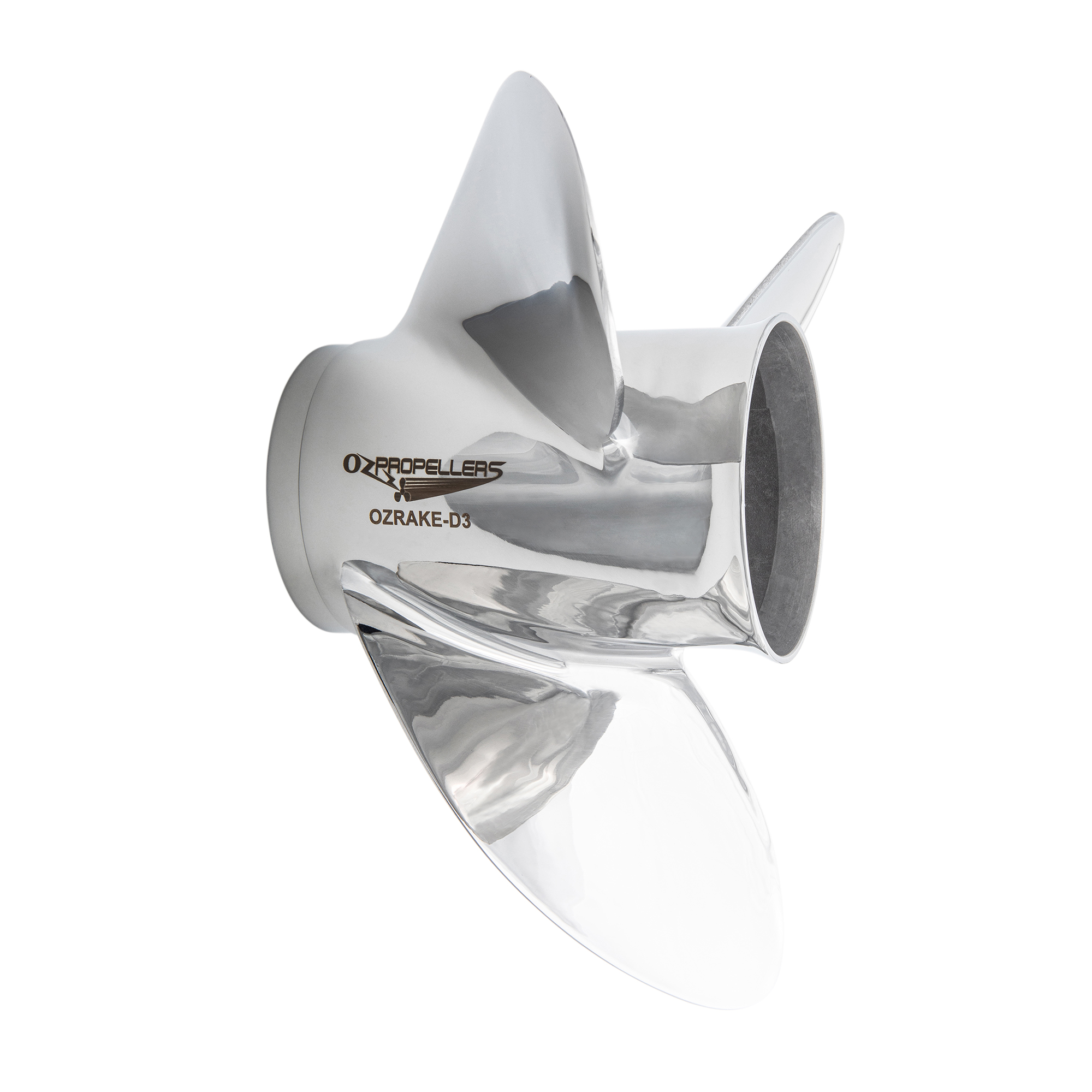 OZRAKE-D3 to suit T50-60-70-75-80-85-90-100-115-130-140hp 3 Blade Stainless Steel Propeller High Performance Prop - Image 3