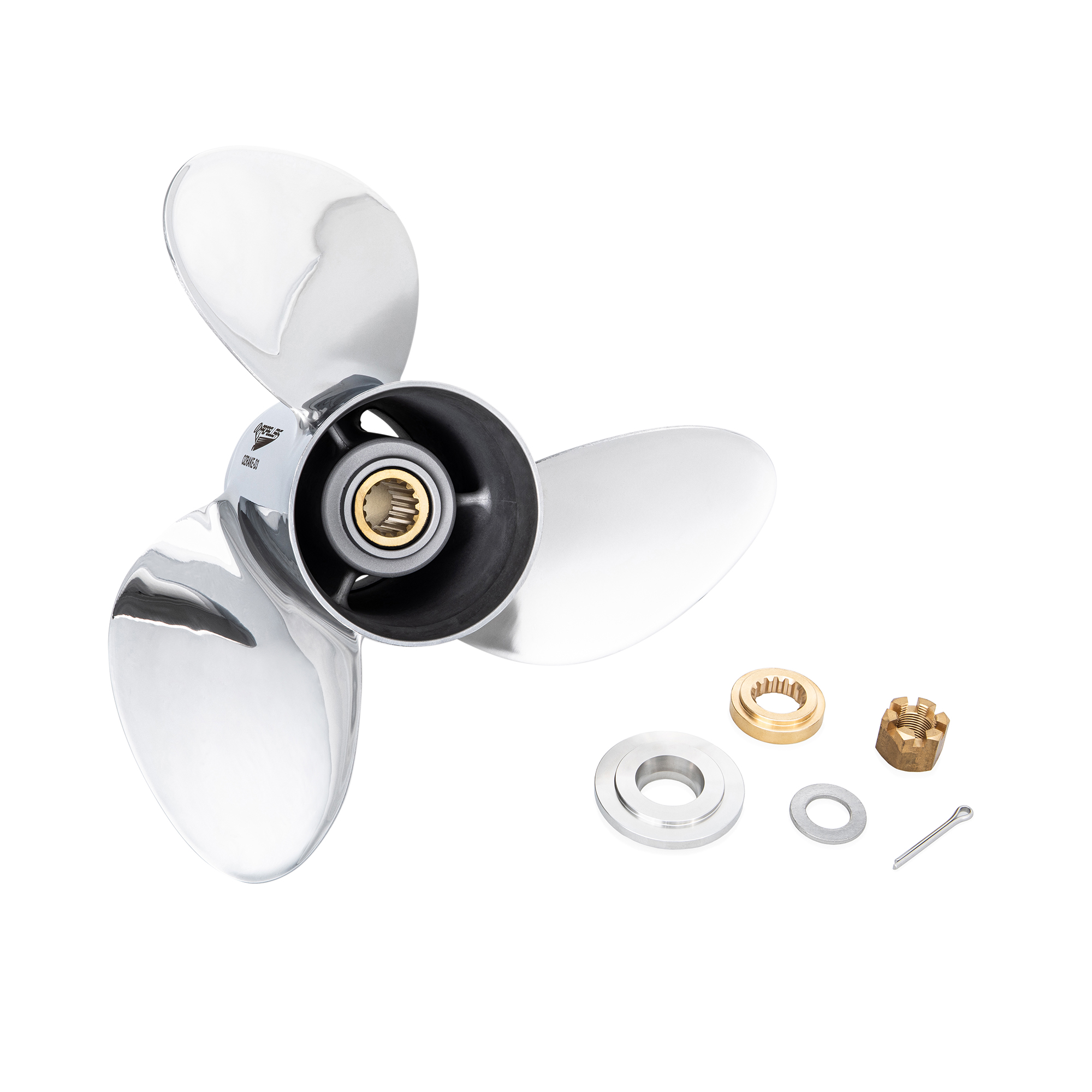 OZRAKE-D3 to suit T50-60-70-75-80-85-90-100-115-130-140hp 3 Blade Stainless Steel Propeller High Performance Prop - Image 2