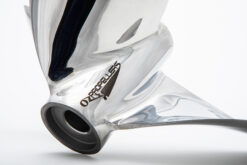 Alternative view of OZRACER-A3 Cleaver Propeller to suit 9.9-15-18-20hp Tohatsu | Mercury | Nissan Stainless Steel Performance Prop
