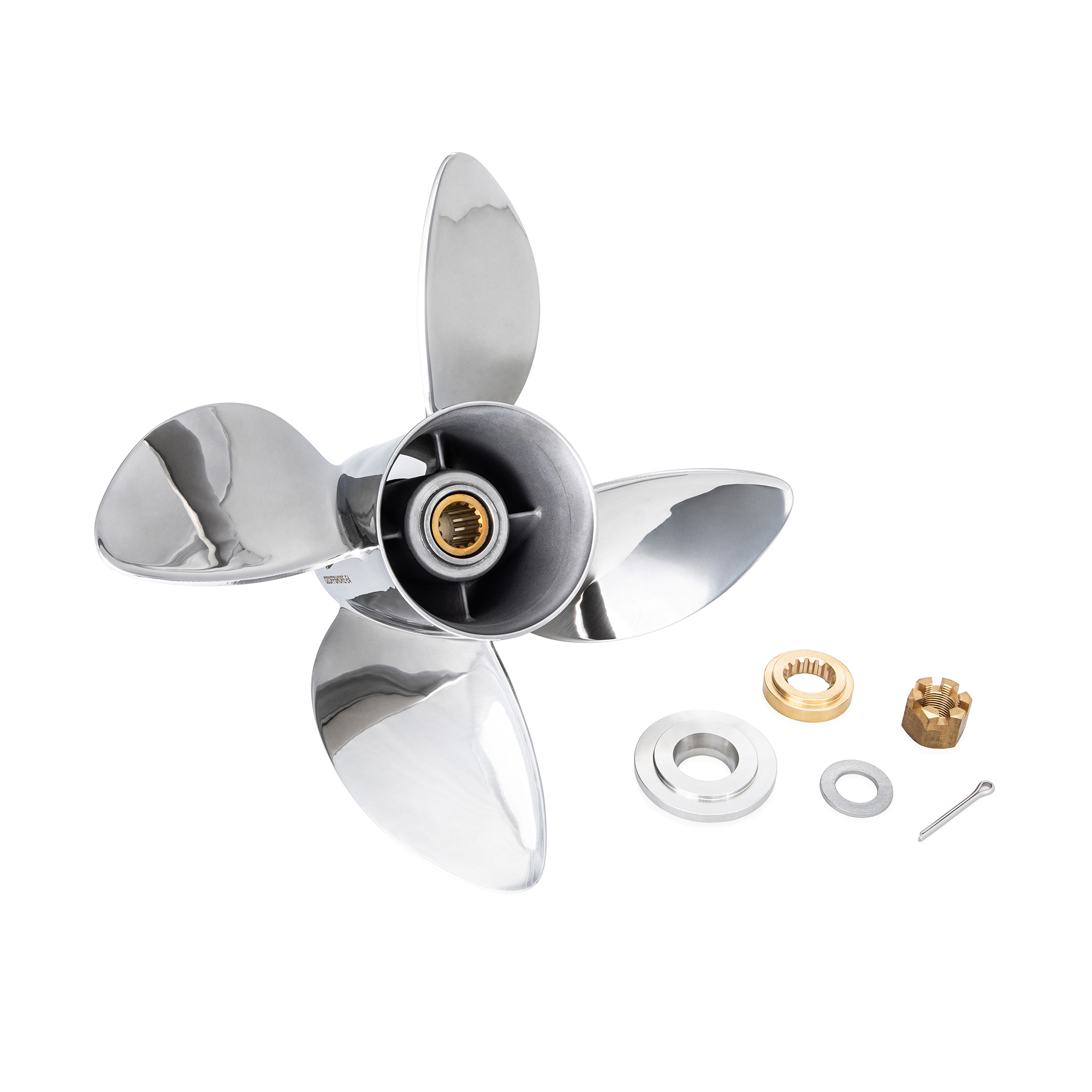 OZOFFSHORE-E4 to suit Yamaha 150 175 200 220 225 250 300hp 4 Blade Stainless Steel Propeller High Performance Prop - Image 2